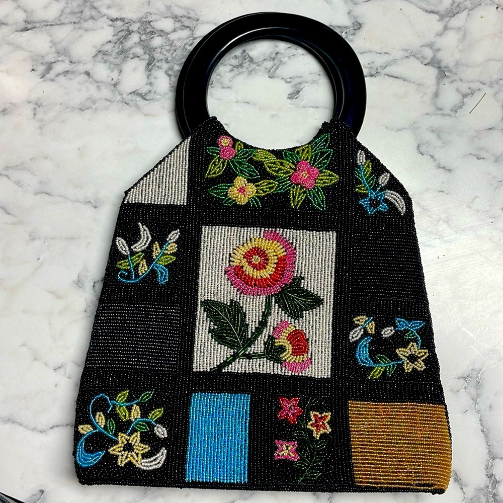 Beaded hand bag purse